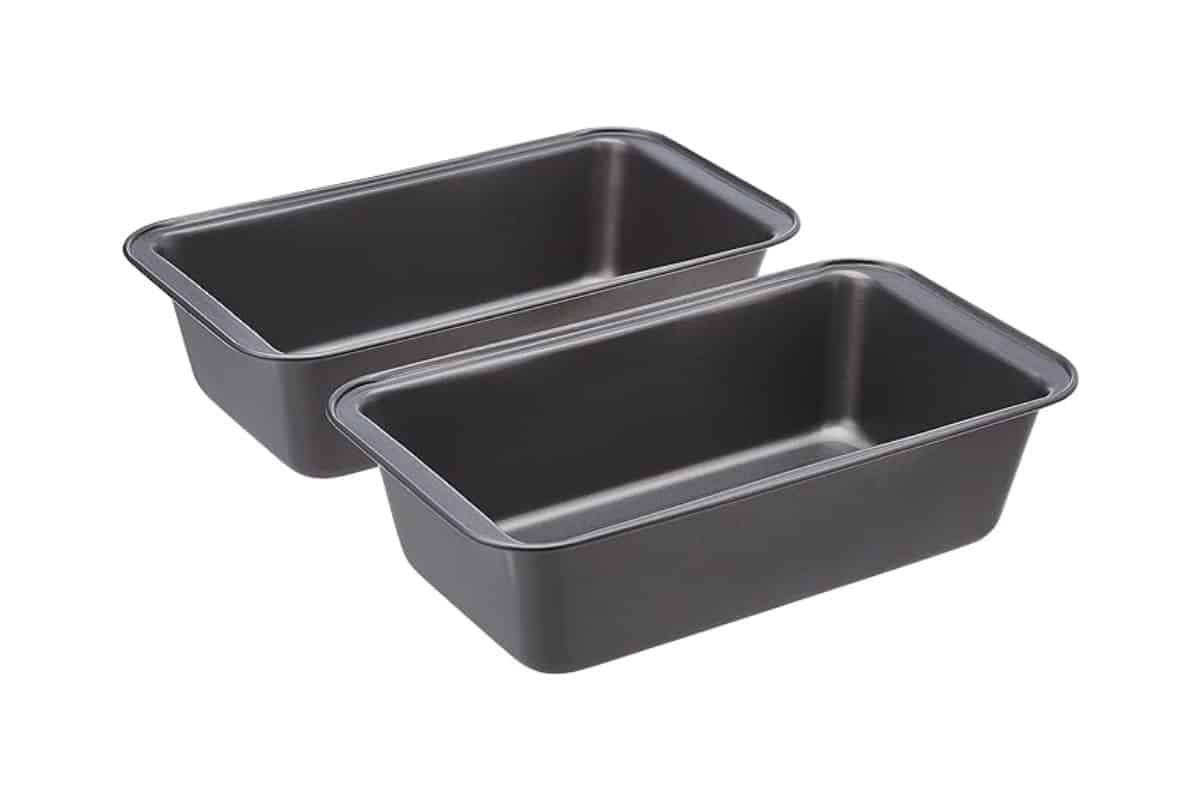 Amazon Basics Rectangular Baking Bread Loaf Pan (Set of 2)